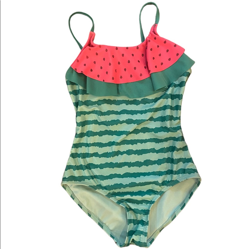 Girls watermelon one piece bathing suit